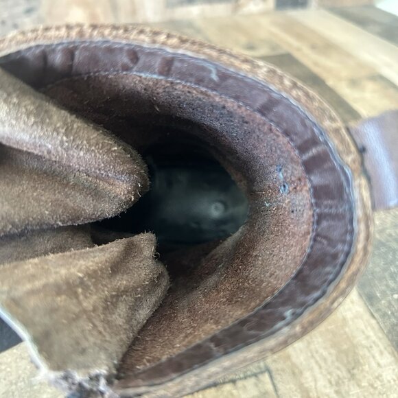 JK Spokane WA Custom Logger Plain Toe Lace Up Work Boots Mens 9 D - Picture 10 of 12